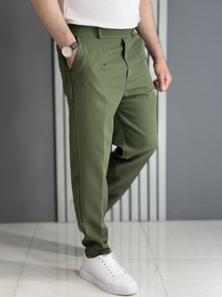 شلوار مام فیت مازراتی مردانه - سبز سدری