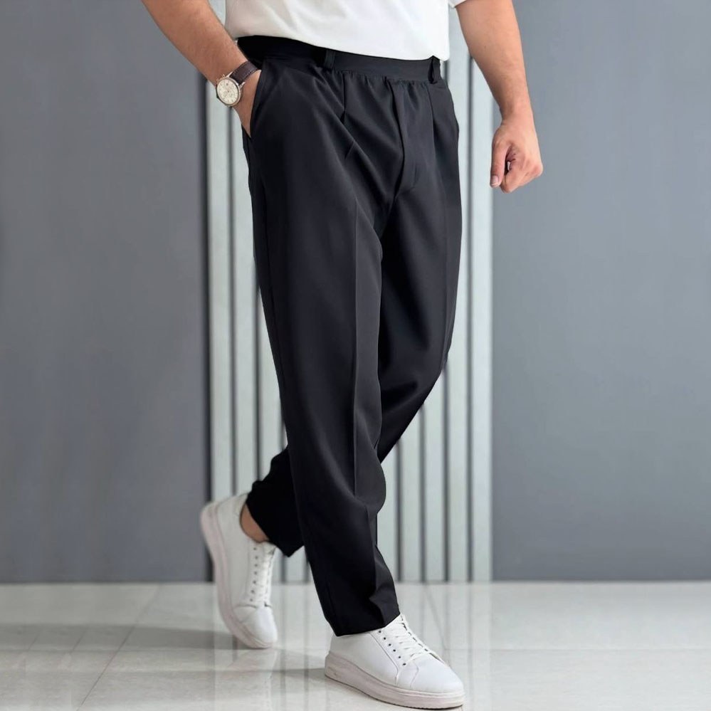 شلوار مام فیت مازراتی مردانه - مشکی