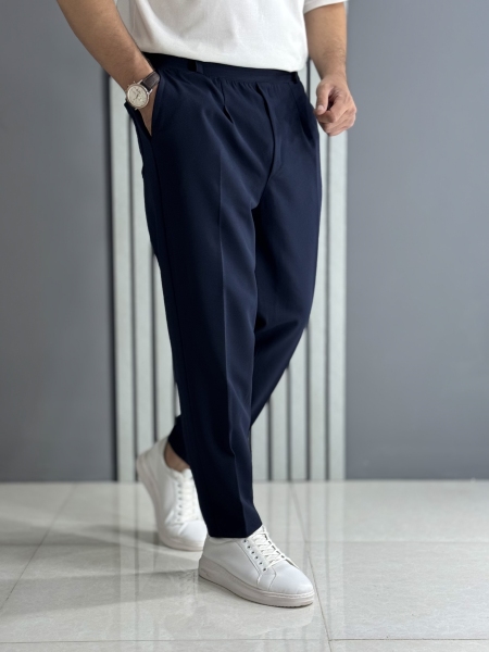 شلوار مردانه مام فیت مازراتی گرم بالا - رنگ سرمه ای